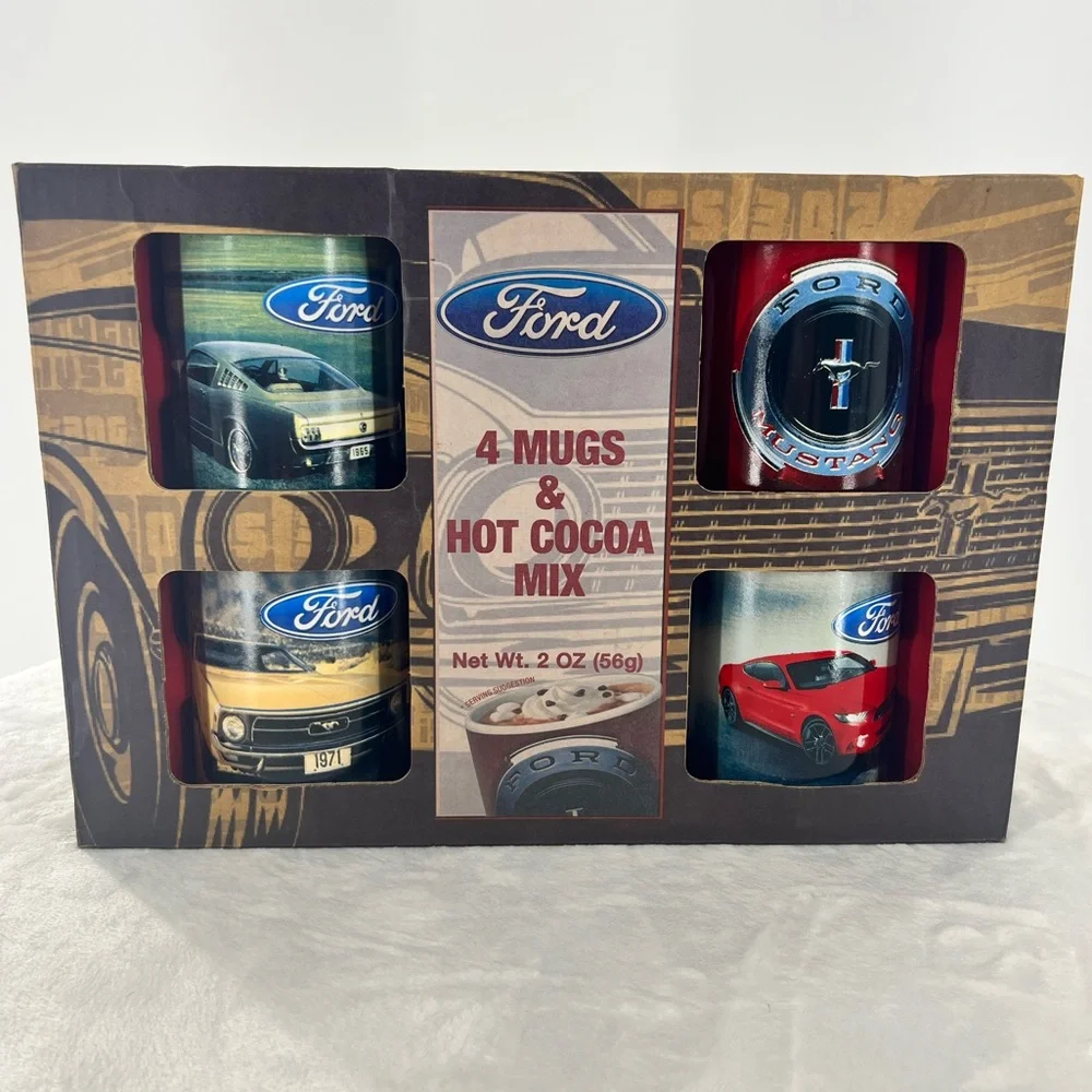 New Ford Mustang 4 Mug Set - Picture 1 of 10